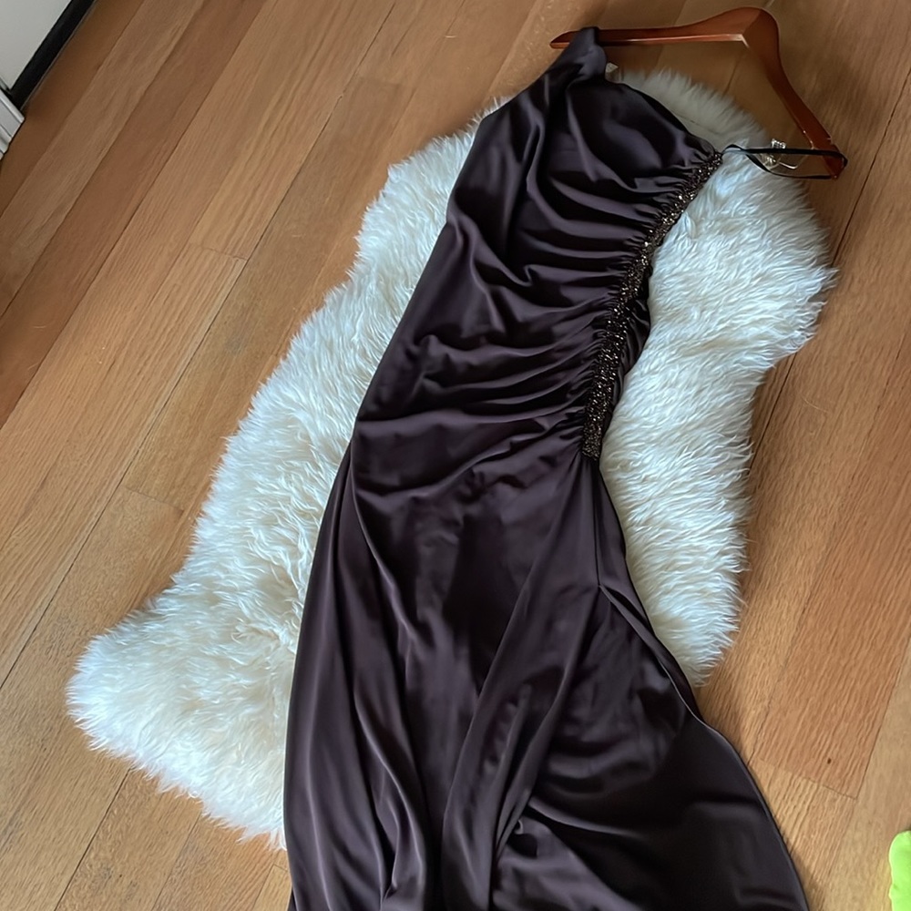 Laundry one shoulder full length gown